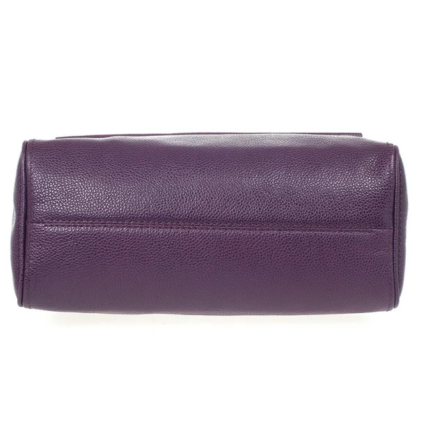 Carolina Herrera Purple Leather Minueto Flap Bag Women
