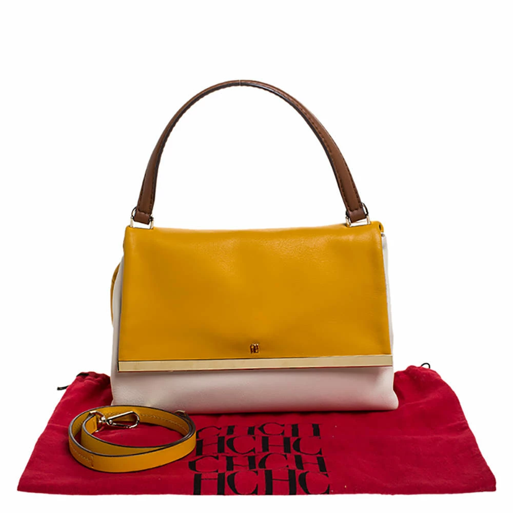 Carolina Herrera Bicolor Leather Top Handle Bag Women - Multicolor