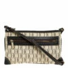 Carolina Herrera Black/Ivory Monogram Coated Canvas And Leather Crossbody Bag Women