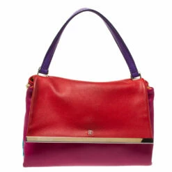 Carolina Herrera Tricolor Leather Camelot Top Handle Bag Women - Multicolor