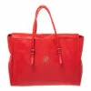 Carolina Herrera Orange Leather Flap Satchel Women