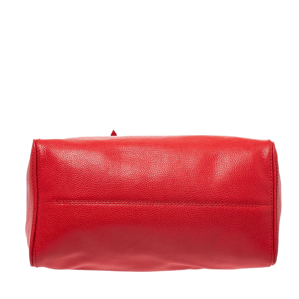 Carolina Herrera Orange Leather Flap Satchel Women 6 Carolina Herrera Orange Leather Flap Satchel Women - Image 6