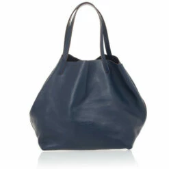 Carolina Herrera Blue Leather Matryoshka Tote Women