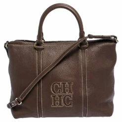 Carolina Herrera Brown Leather Andy Tote Women