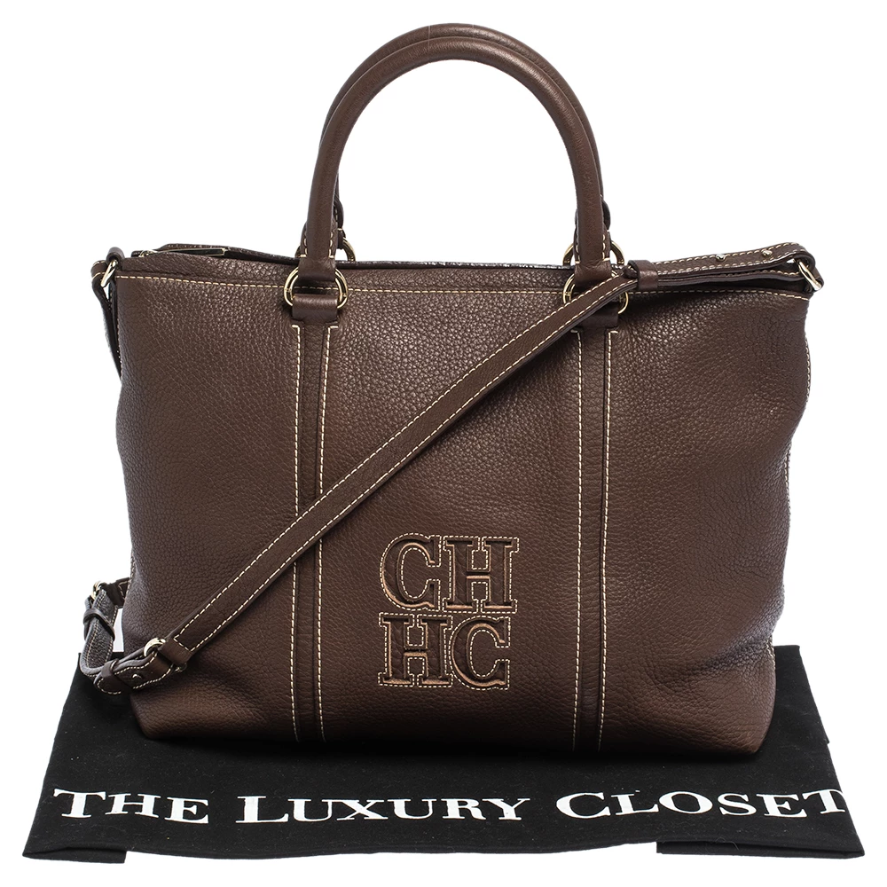 Carolina Herrera Brown Leather Andy Tote Women