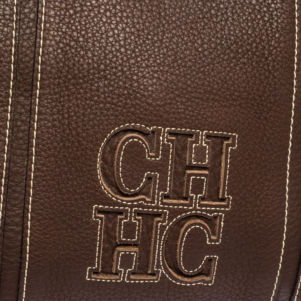 Carolina Herrera Brown Leather Andy Tote Women