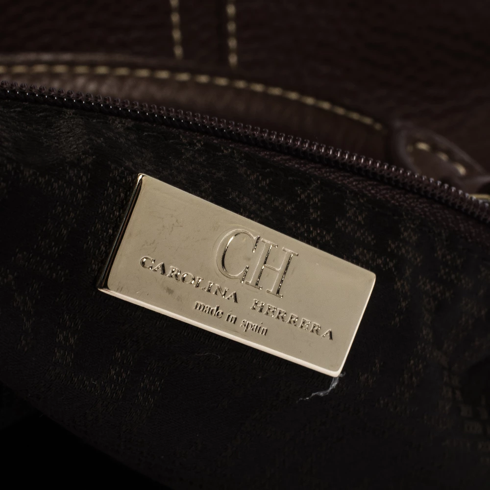 Carolina Herrera Brown Leather Andy Tote Women