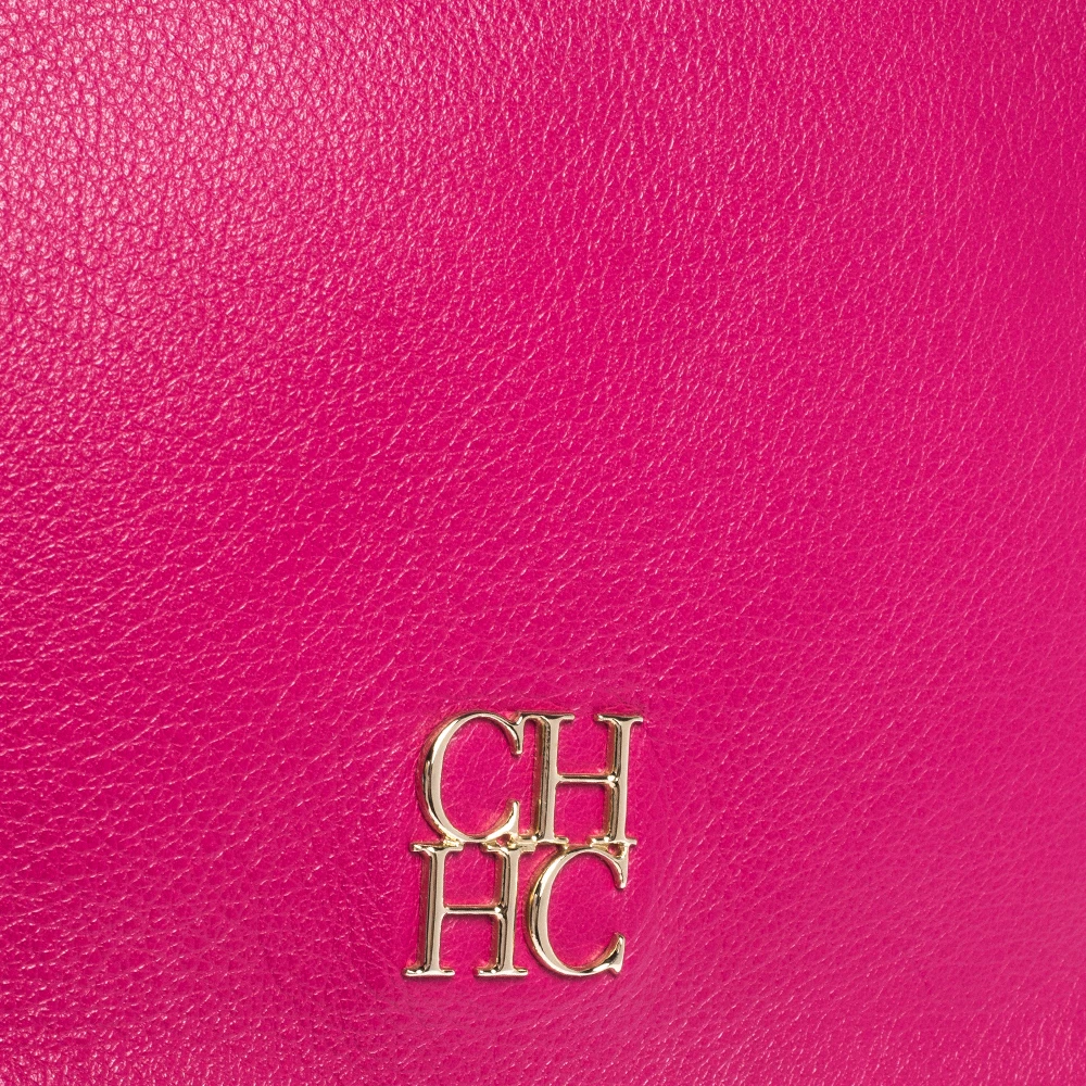Carolina Herrera Magenta Leather Flap Shoulder Bag Women - Pink