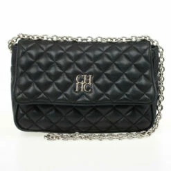 Carolina Herrera Black Quilted Flap Bag Women