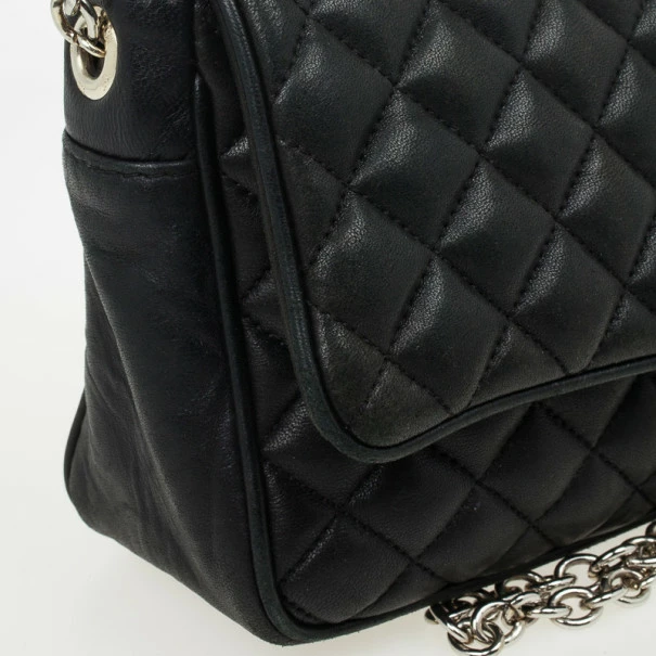 Carolina Herrera Black Quilted Flap Bag Women