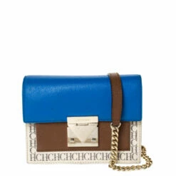 Carolina Herrera Multicolor Signature Coated Canvas And Leather Small Carry On Bandoulière Bag Women