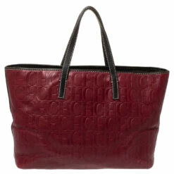 Carolina Herrera Burgundy Monogram Leather Shopper Tote Women 15 Carolina Herrera Burgundy Monogram Leather Shopper Tote Women -Carolina Herrera Shop luxury women carolina herrera used handbags p310706 009