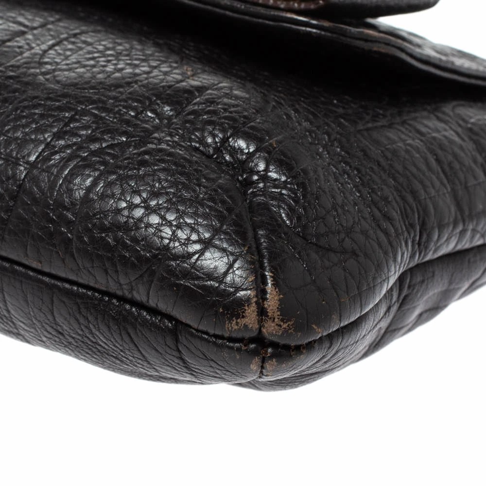 Carolina Herrera Dark Brown Leather Audrey Shoulder Bag Women