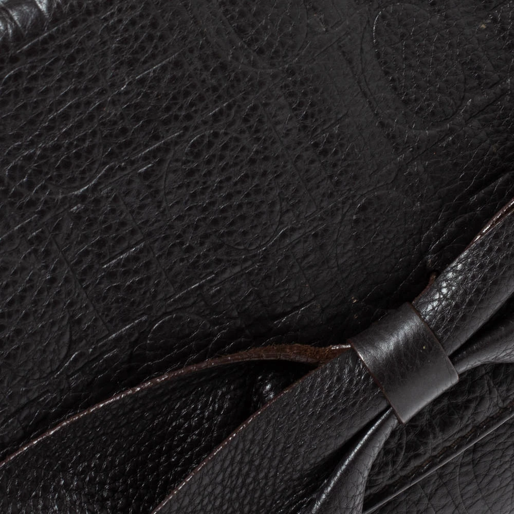 Carolina Herrera Dark Brown Leather Audrey Shoulder Bag Women