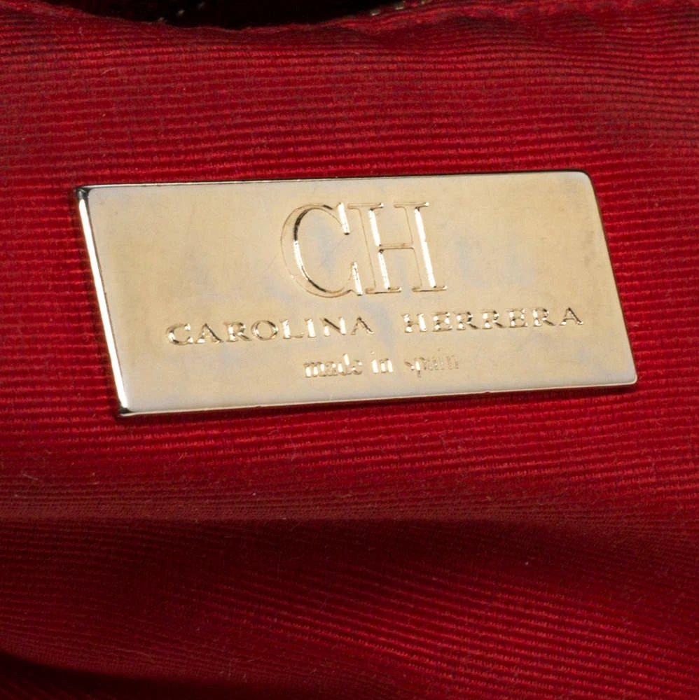 Carolina Herrera Black Leather Flap Shoulder Bag Women