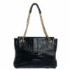 Carolina Herrera Black Leather Audrey Shoulder Bag Women