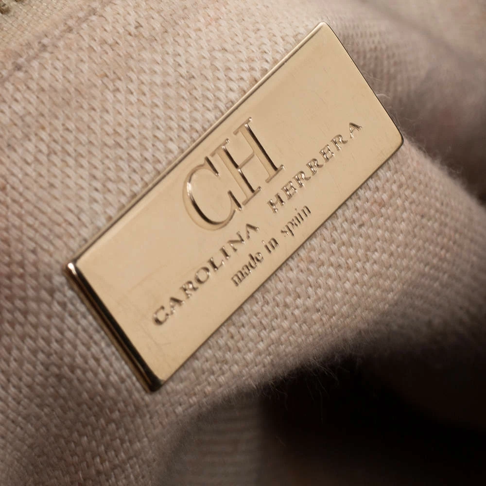 Carolina Herrera Black Leather Camelot Top Handle Bag Women