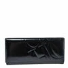 Carolina Herrera Black Patent Leather Continental Wallet Women