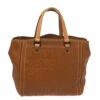Carolina Herrera Brown Monogram Leather Andy Tote Women