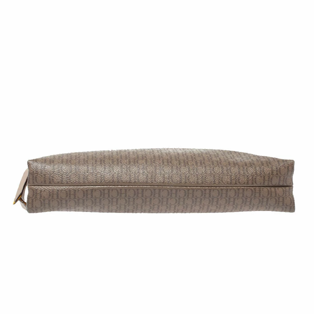 Carolina Herrera Signature Coated Canvas Inro Clutch Women - Brown