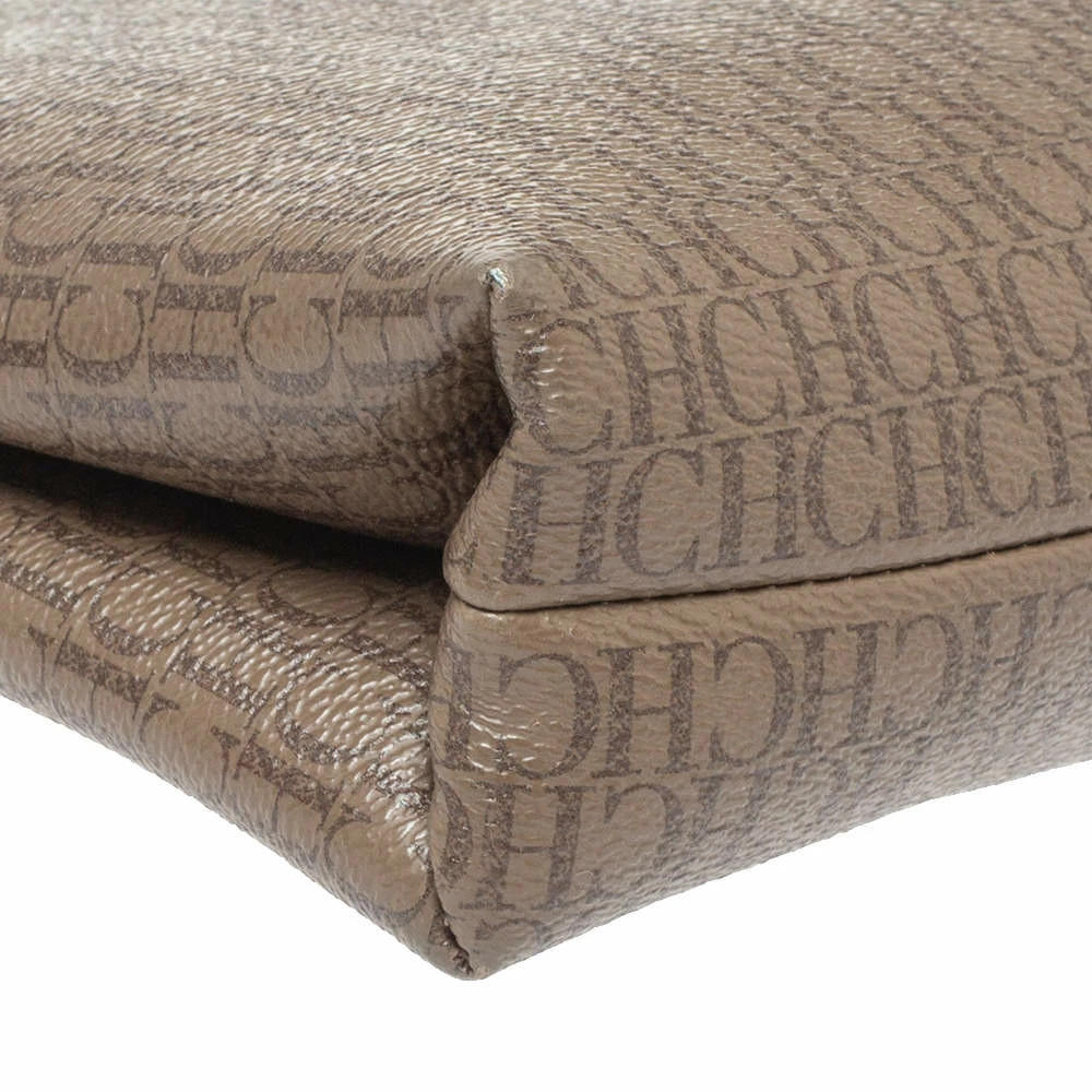 Carolina Herrera Signature Coated Canvas Inro Clutch Women - Brown