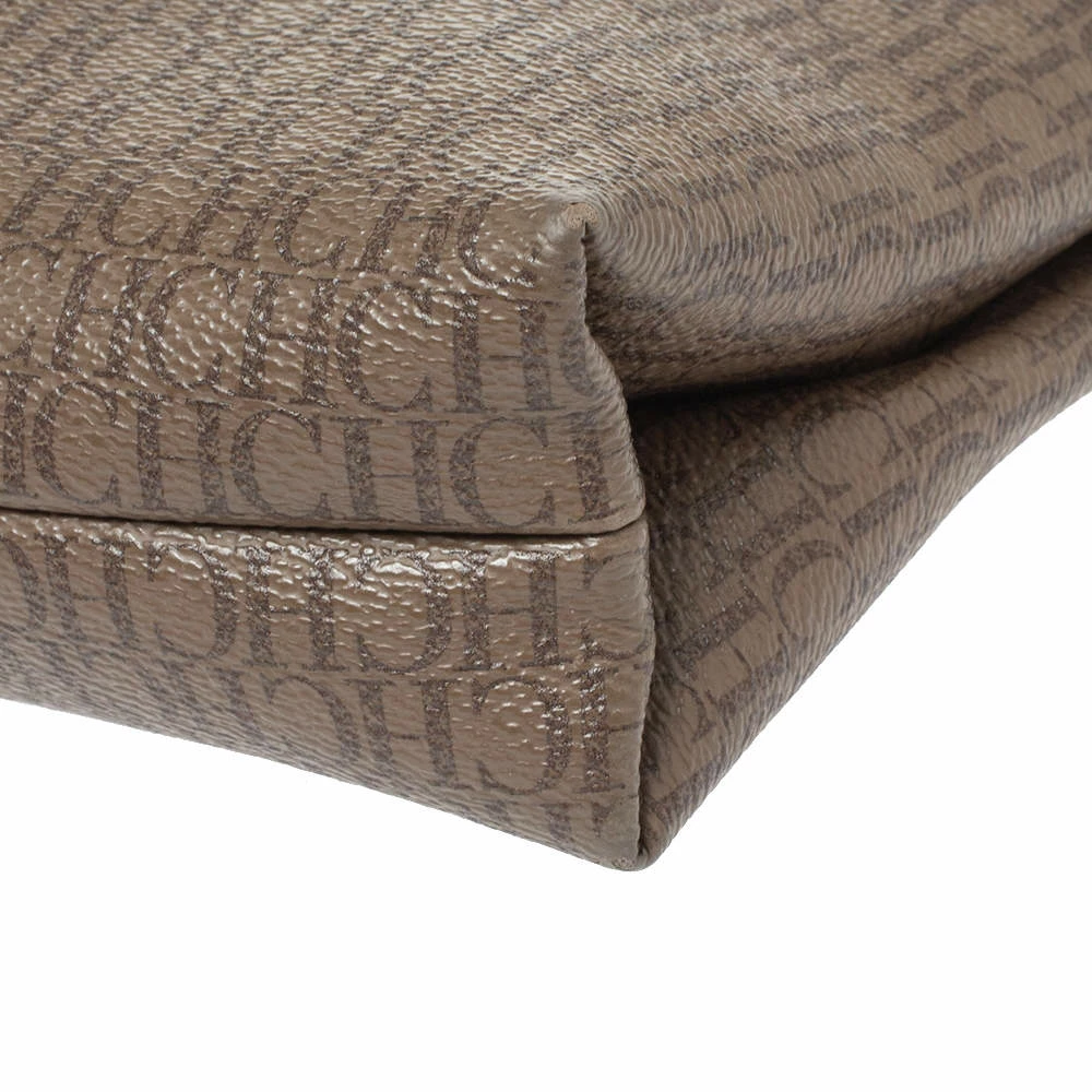 Carolina Herrera Signature Coated Canvas Inro Clutch Women - Brown