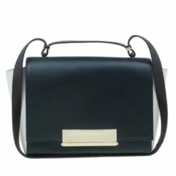 Carolina Herrera Black And White Leather Casati Shoulder Bag Women - Black,white