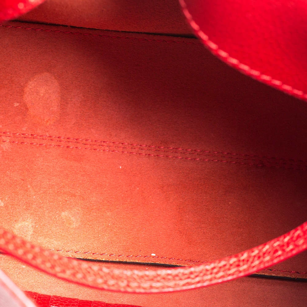 Carolina Herrera Red Leather Minueto Flap Bag Women