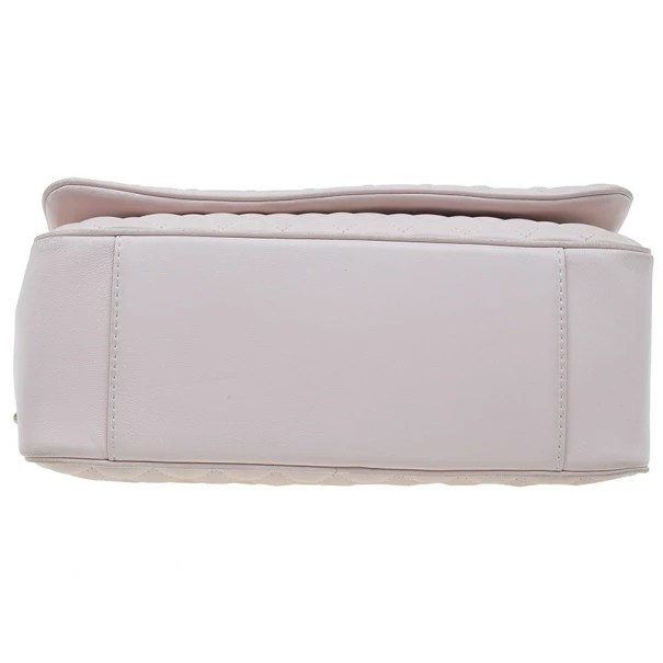 Carolina Herrera Pink Quilted Leather Flap Bag Women - White