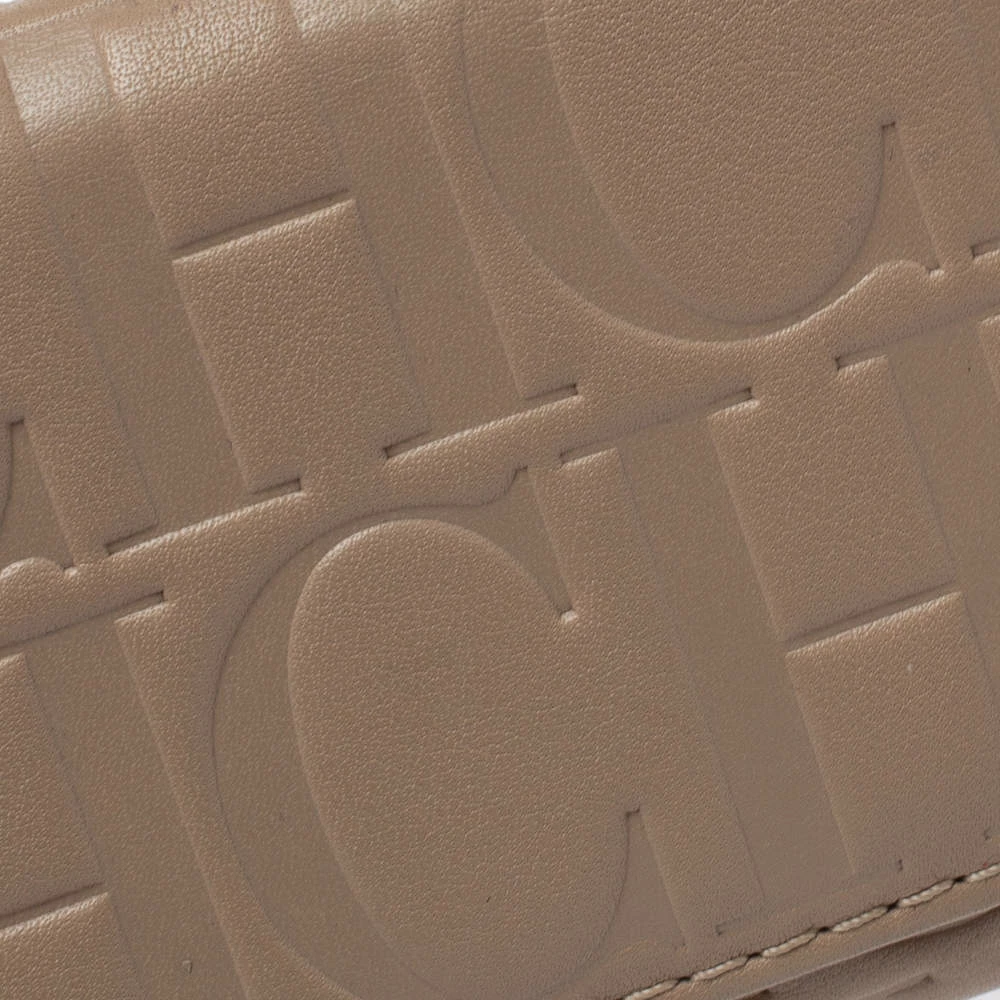 Carolina Herrera Beige Leather Tassel Continental Trifold Wallet Women 6 Carolina Herrera Beige Leather Tassel Continental Trifold Wallet Women - Image 6