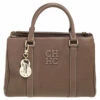 Carolina Herrera Brown Pebbled Leather Small Matteo Tote Women