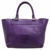 Carolina Herrera Purple Leather Top Zip Tote Women