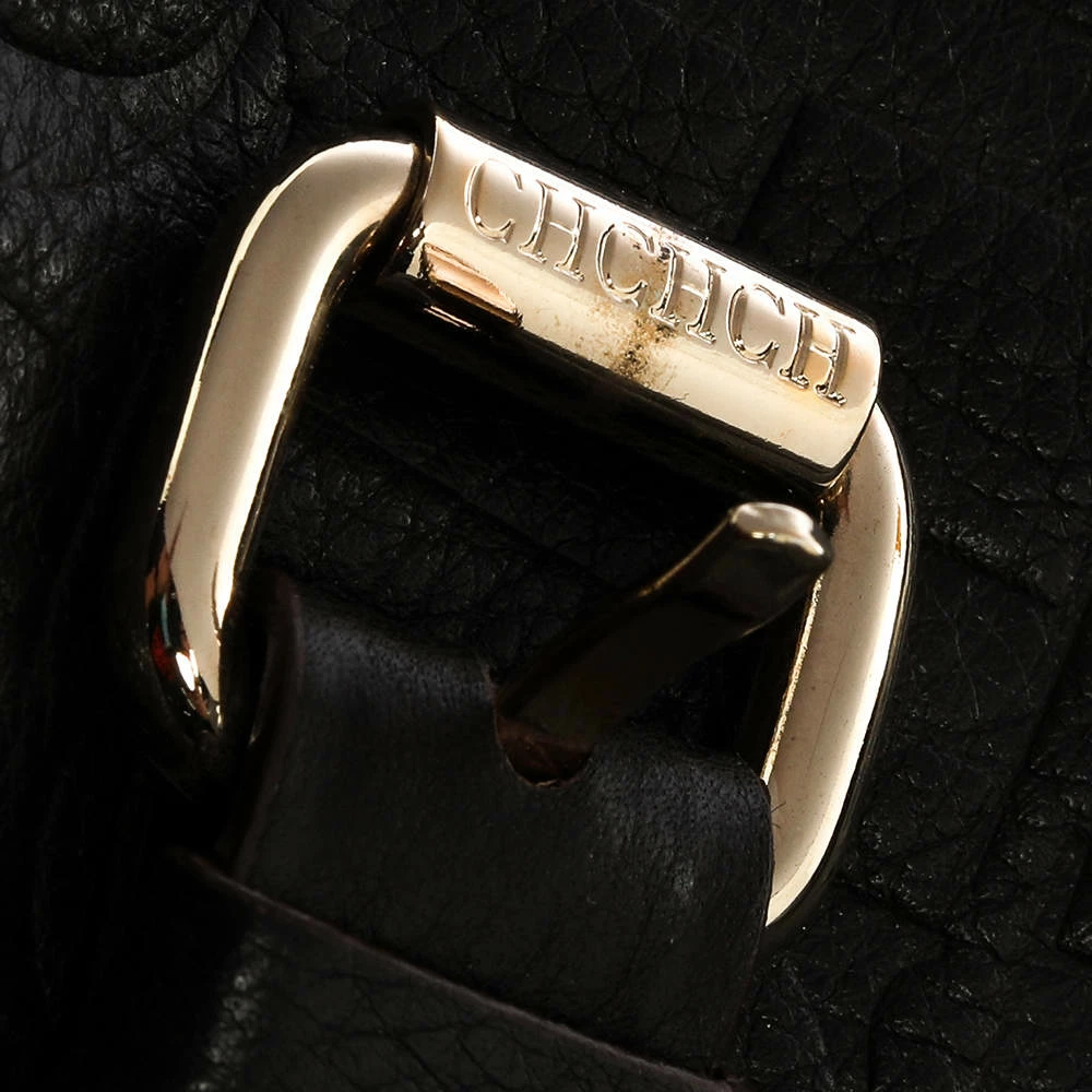 Carolina Herrera Brown Monogram Leather Tote Women