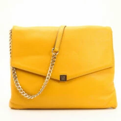 Carolina Herrera Yellow Envelope Shoulder Bag Women