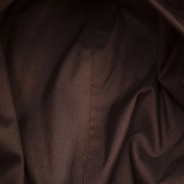 Carolina Herrera Brown and Gold Perforated Handbag Women