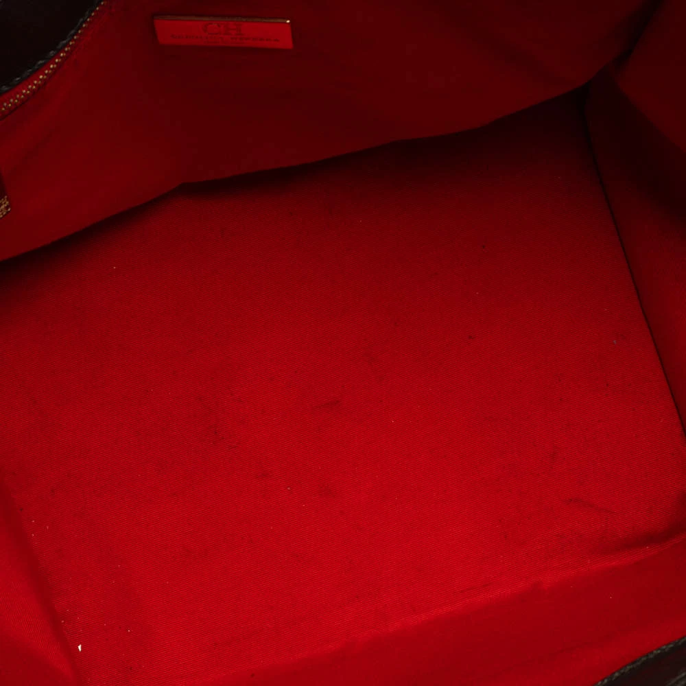 Carolina Herrera Brown Signature Coated Canvas Tote Women