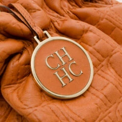 Carolina Herrera Orange Pleated Bag Women -Carolina Herrera Shop luxury women carolina herrera used handbags p37316 0007