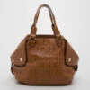 Carolina Herrera Brown Monogram Folded Flap Tote Women