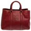 Carolina Herrera Red Leather Matteo Tote Women