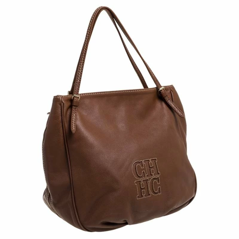 Carolina Herrera Brown Leather Hobo Women