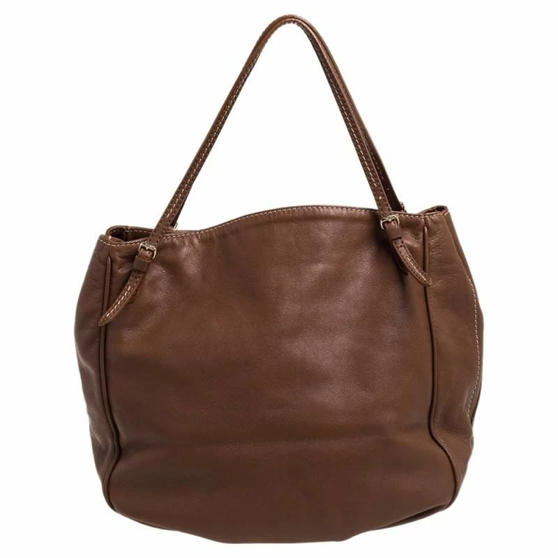 Carolina Herrera Brown Leather Hobo Women