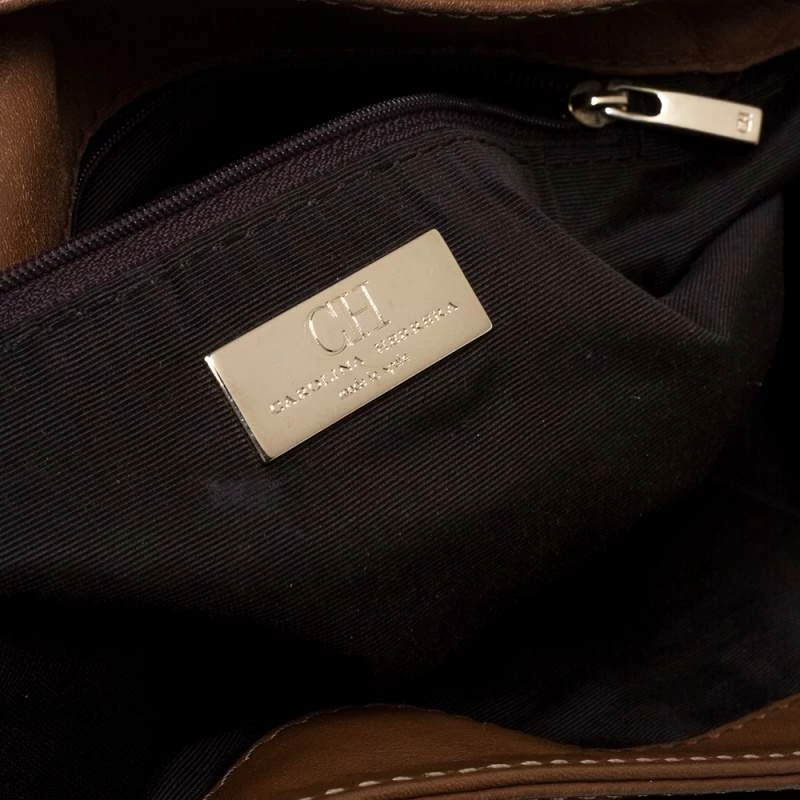 Carolina Herrera Brown Leather Hobo Women