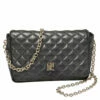 Carolina Herrera Dark Grey Quilted Leather Flap Chain Bag Women