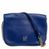 Carolina Herrera Blue Leather New Baltazar Flap Shoulder Bag Women