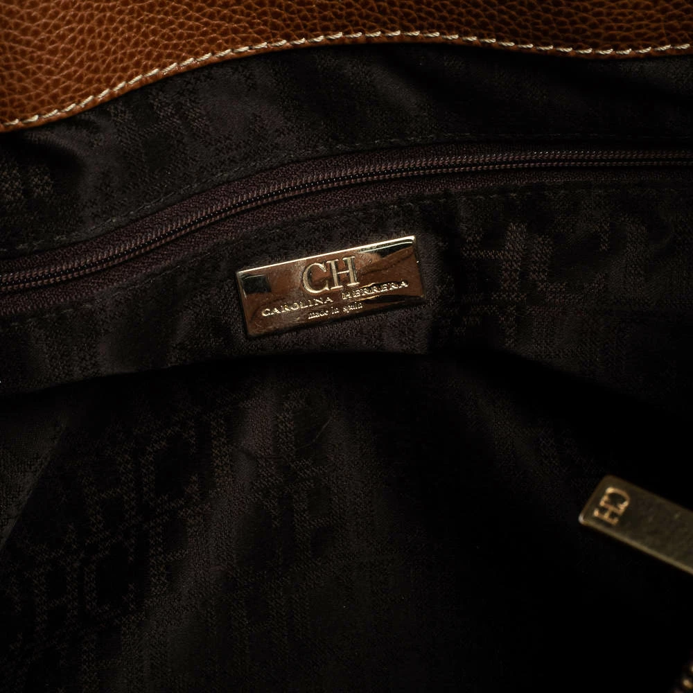 Carolina Herrera Brown Leather Matteo Tote Women