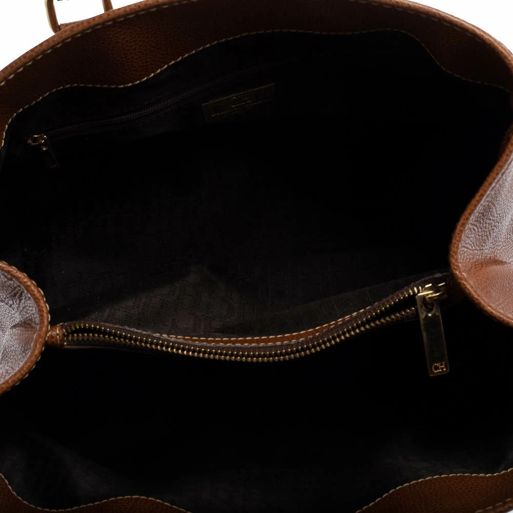 Carolina Herrera Brown Leather Matteo Tote Women