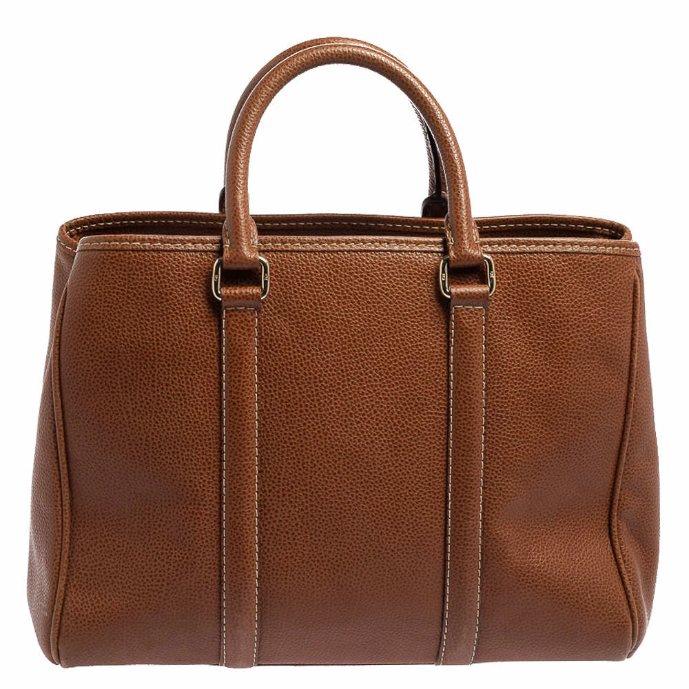 Carolina Herrera Brown Leather Matteo Tote Women
