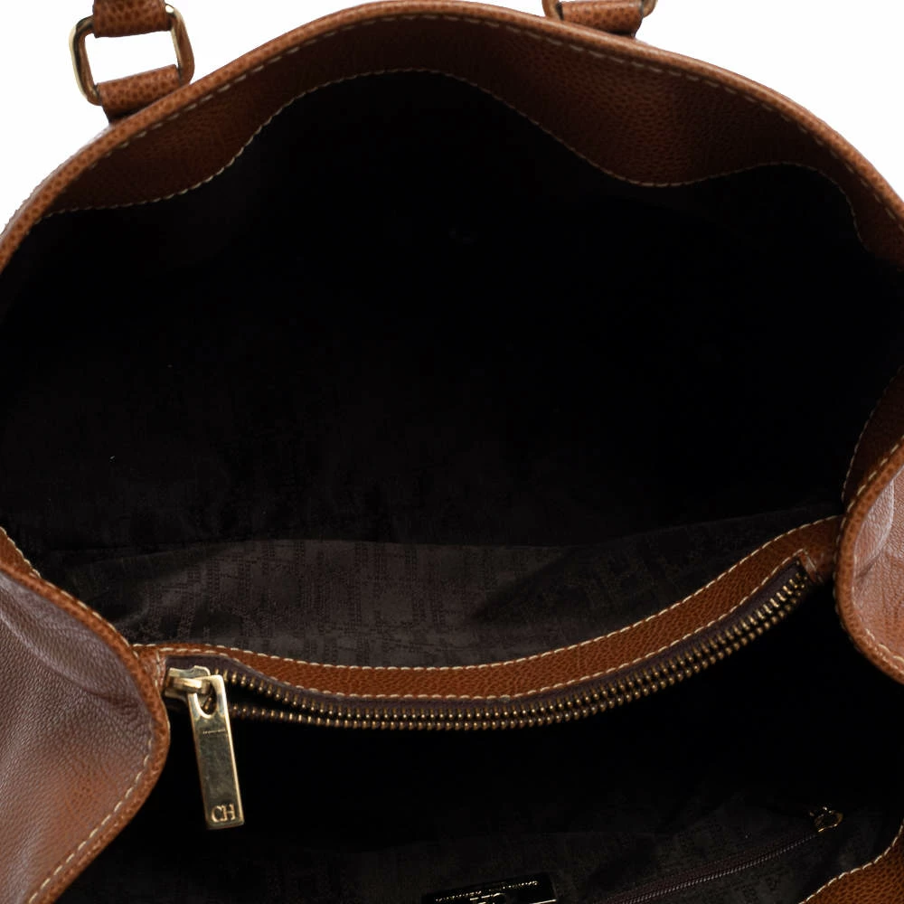 Carolina Herrera Brown Leather Matteo Tote Women