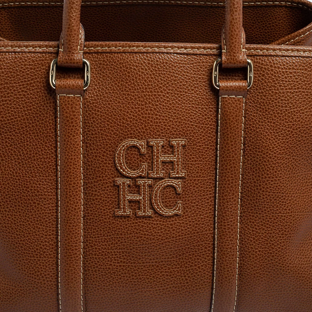 Carolina Herrera Brown Leather Matteo Tote Women