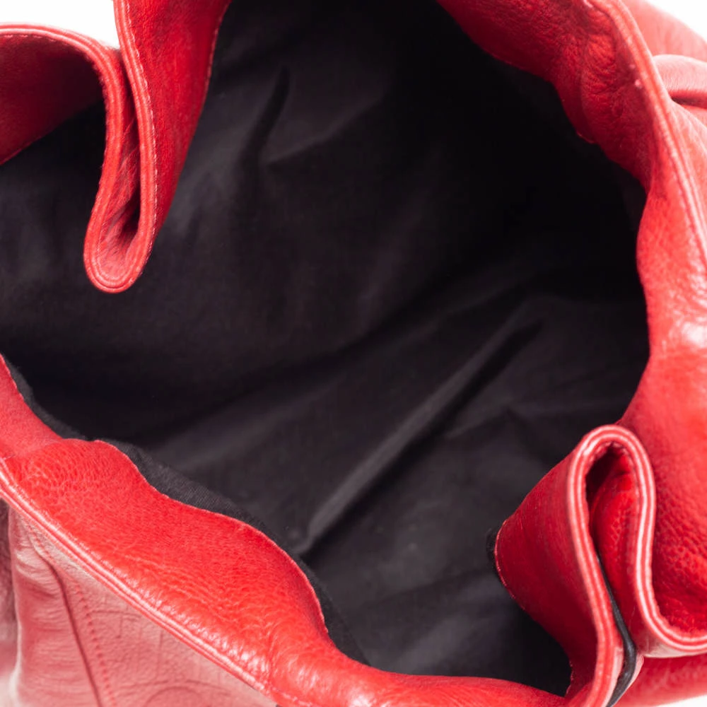 Carolina Herrera Red Monogram Leather Matryoshka Tote Women